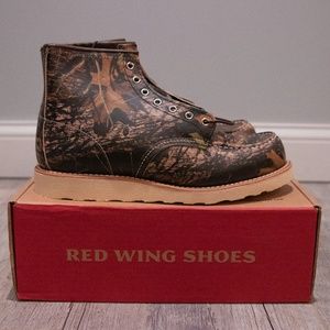 Red Wing 6" Moc Toe Mossy Oak Camo NWT